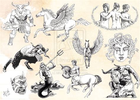 greek mythical creatures tattoos